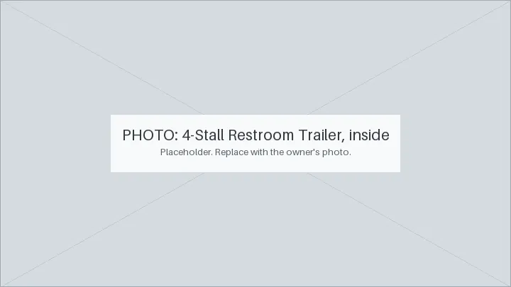 The 4-Stall Restroom Trailer, inside